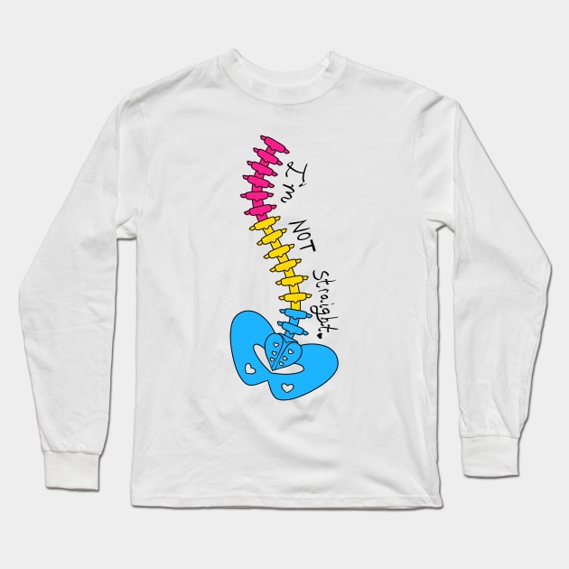 Not Straight - Pansexual Long Sleeve T-Shirt by WhiteRabbitWeirdo